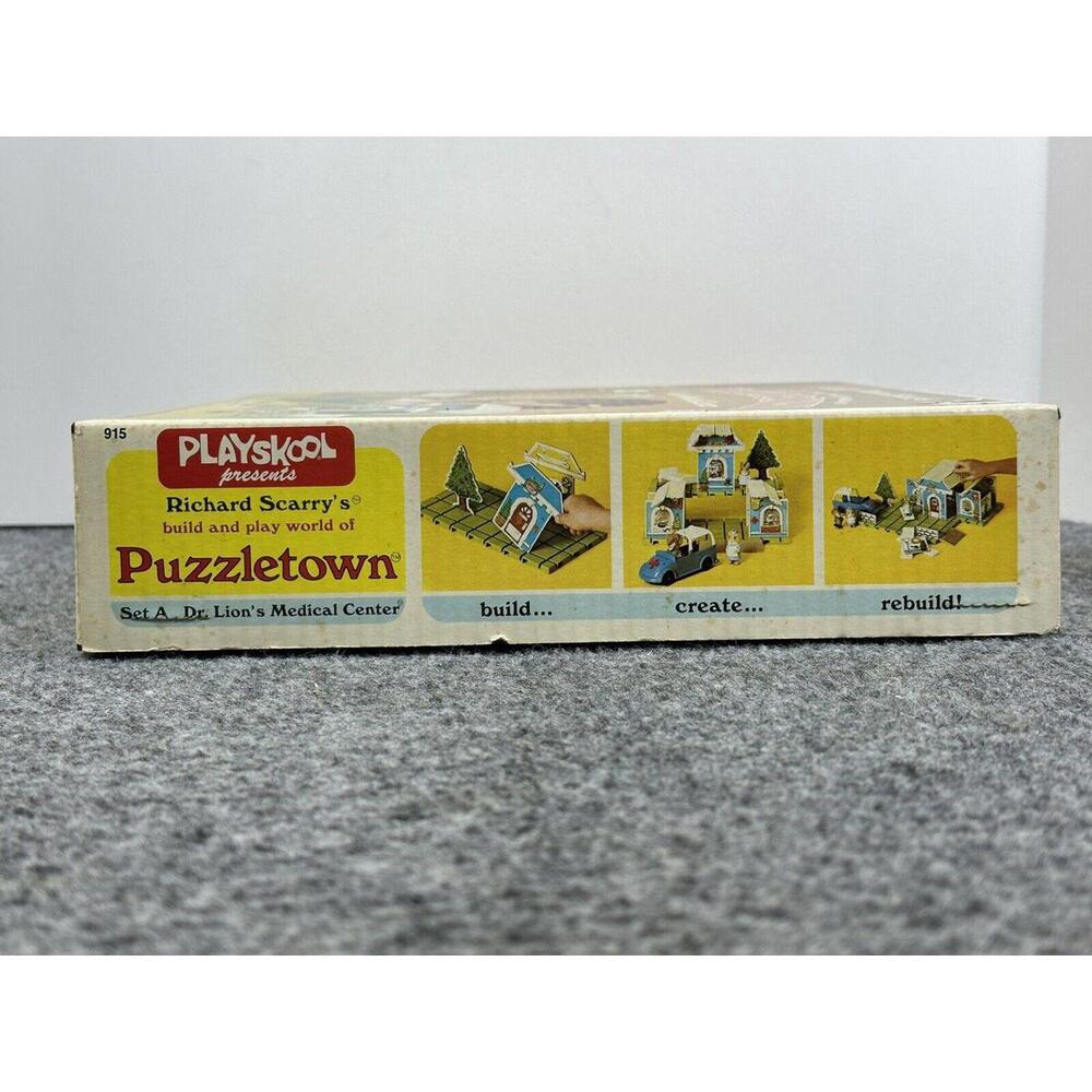 Vintage 1976 Playskool Richard Scarry's Puzzletown Dr Lion's Medical Center SetA - Picture 14 of 16